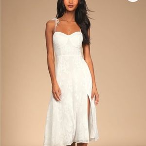 loveliest looks white floral dress from lulus